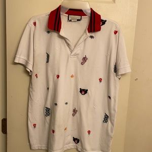 Gucci embroidered polo shirt